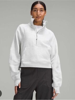 lululemon athletica Scuba Oversized Funnel Neck 1/2 Zip in Heathered Grey